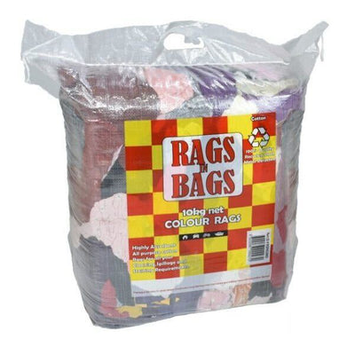 COTTON RAGS COLOURED 10KG (PALLET 45 units) Melbourne Delivery