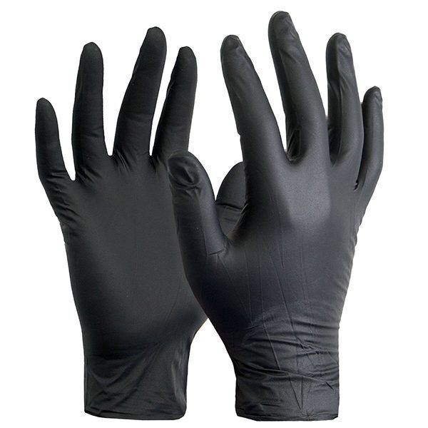 Black Nitrile Nitro Gloves Disposable Thick 6.0g PF Food Safe -HACCP CERTIFIED