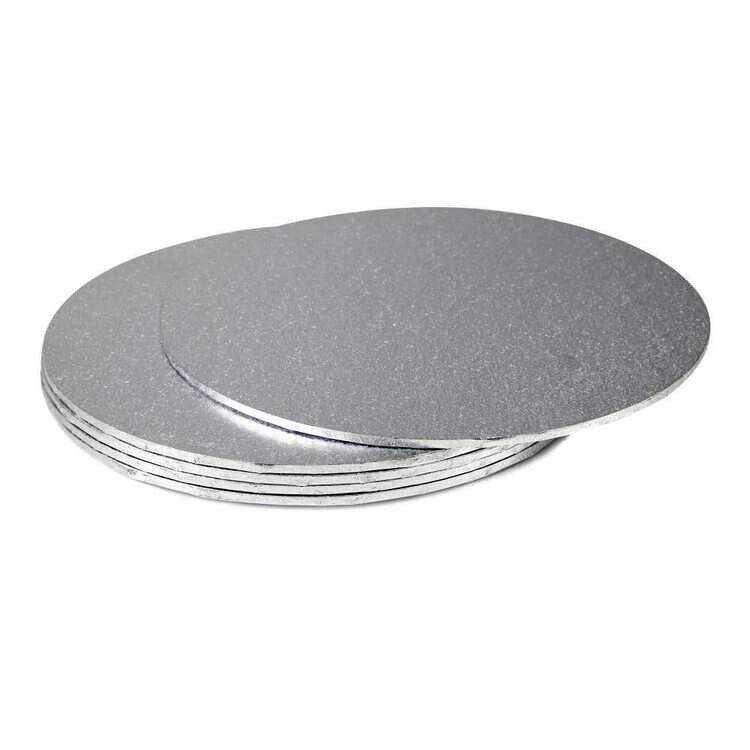 Cake Board Round Silver Sweets Disposable 2.8mm sizes: 3" to 16"