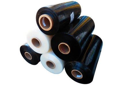 Machine Pallet Wrap Stretch Film BLACK/CLEAR 500mm x 1500m **25um Premium**