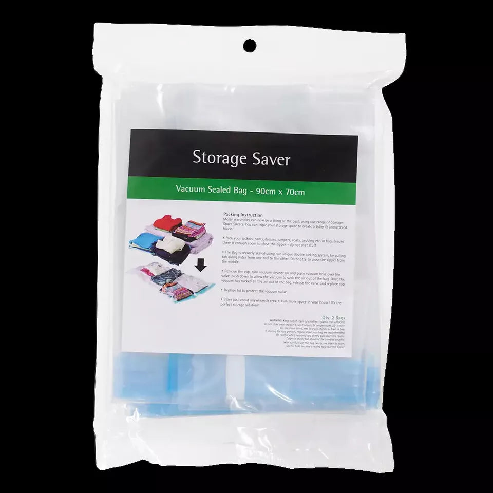 STRONG VACUUM STORAGE SPACE SAVING BAGS LAREGE/MEDIUM 90UM THICKNESS PREMIUM