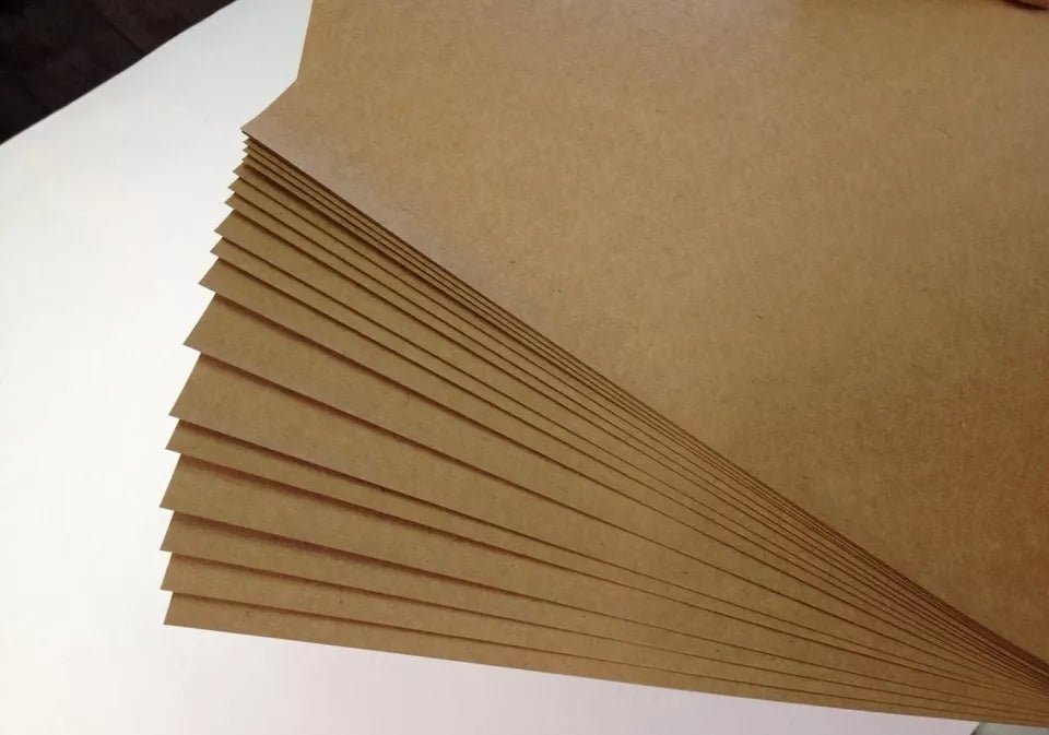 Brown Kraft Sheets Paper 100 x Sheets A3 225GSM Natural Recycled- Premium Grade