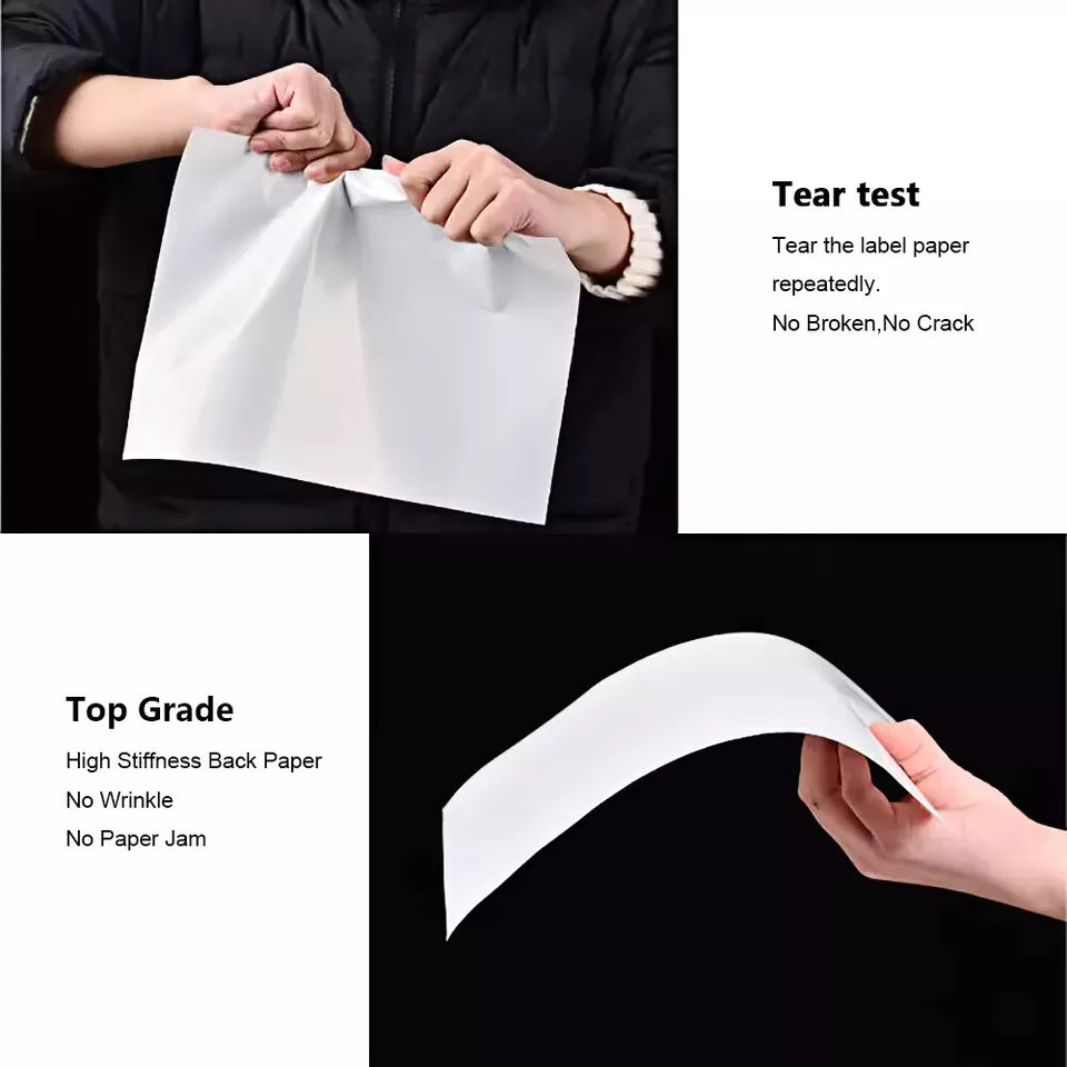 A4 Matte /White paper Self Adhesive Printer Sticker Paper Sheet Laser Inkjet