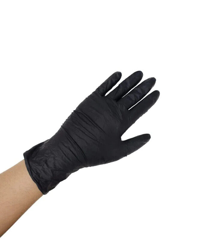 Black Nitrile Nitro Gloves Disposable Thick 6.0g PF Food Safe -HACCP CERTIFIED
