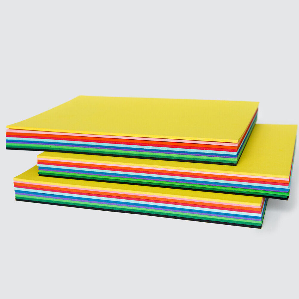 100 x Mixed Coloured Cardboard Sheets Sheets 510x 640mm 200GSM- AU Made